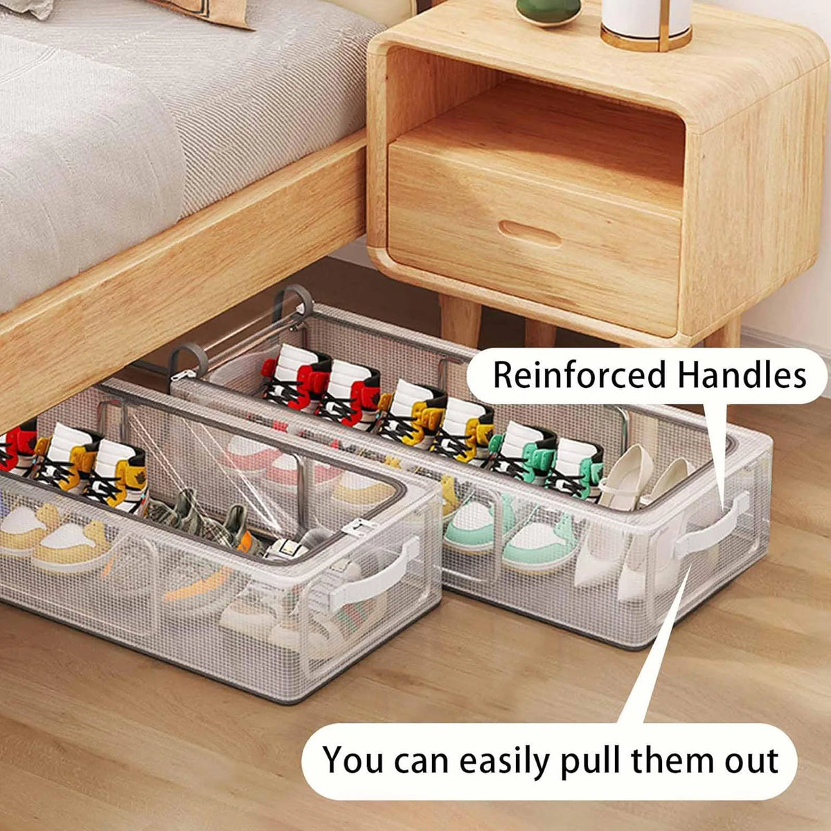 Transparent Shoe Storage Box – Clear Stackable Shoe Organizer Case