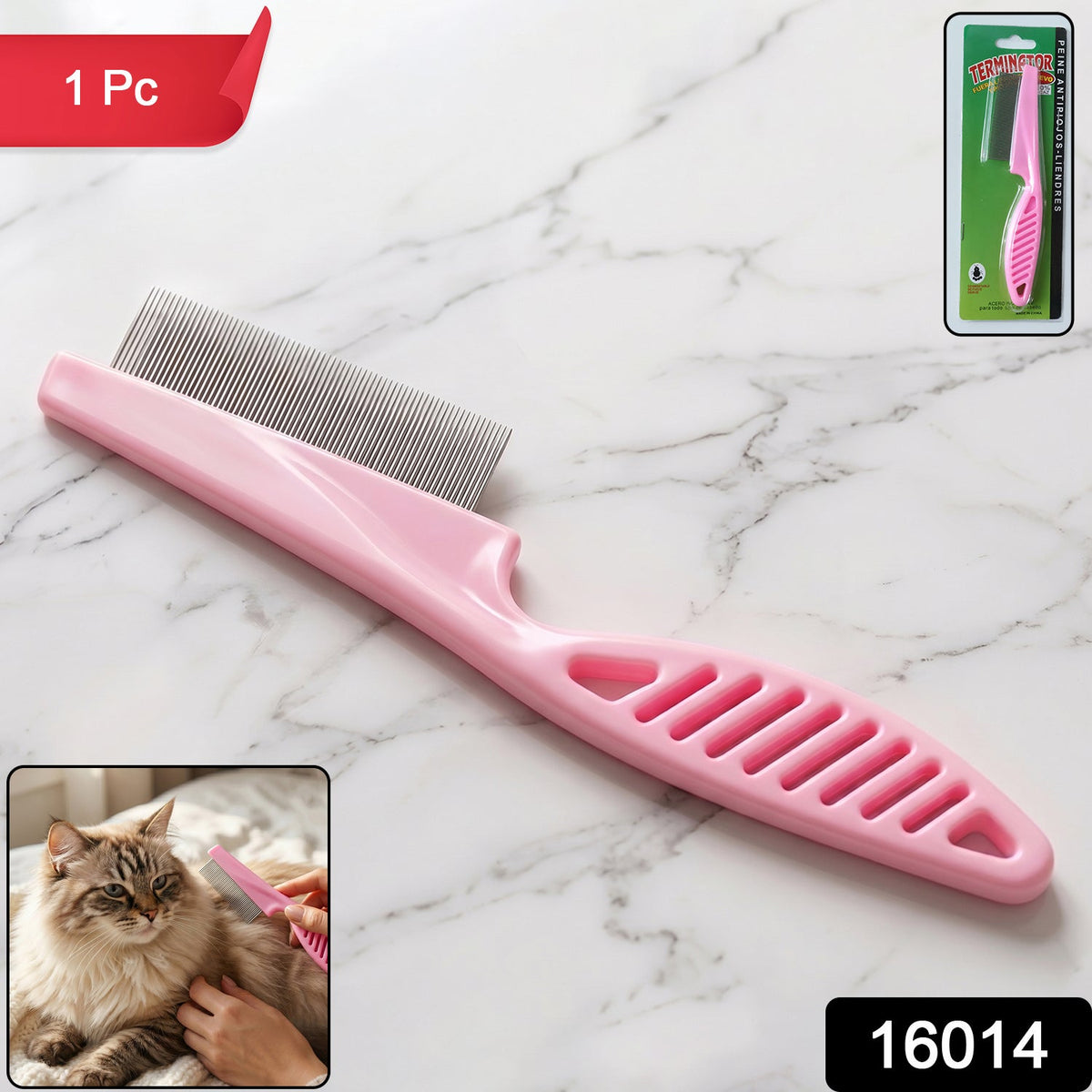Dog grooming comb reducing fur shedding
