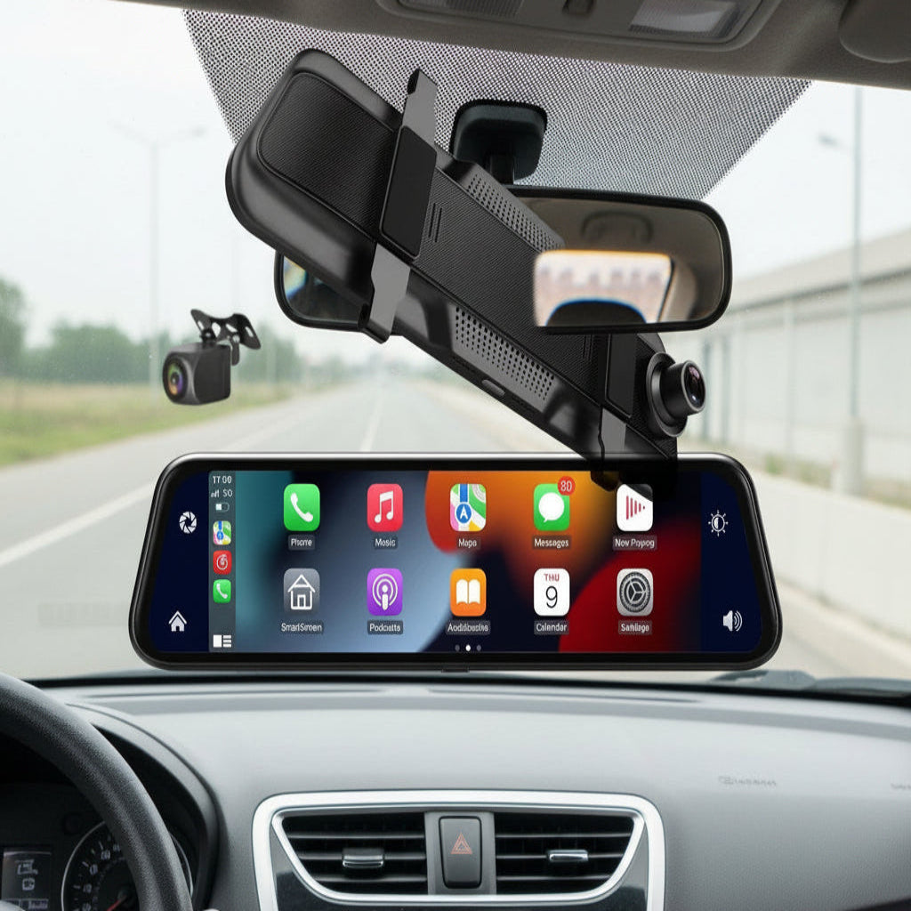 Dual Lens Dash Camera Mirror – Front & Rear Car Driving Recorder