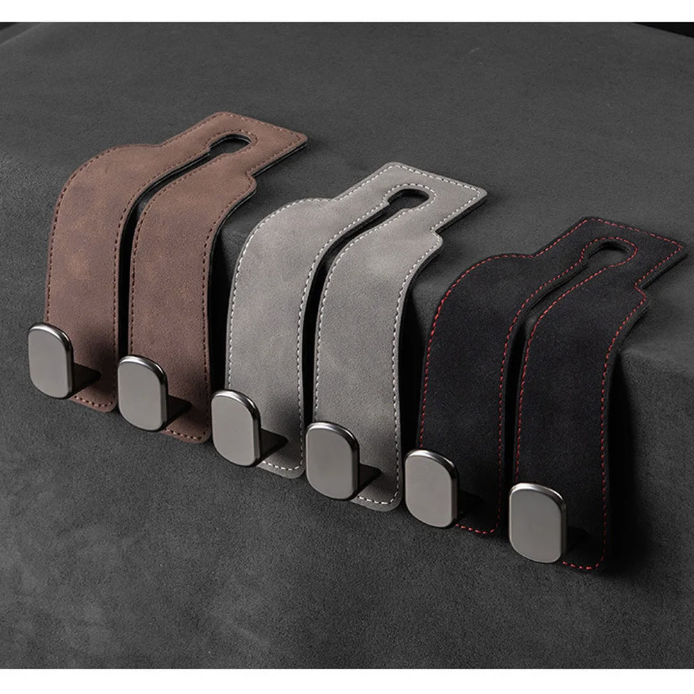 Car Headrest Hooks – Pack of 2 Universal Seat Back Hooks for Bags & Accessories