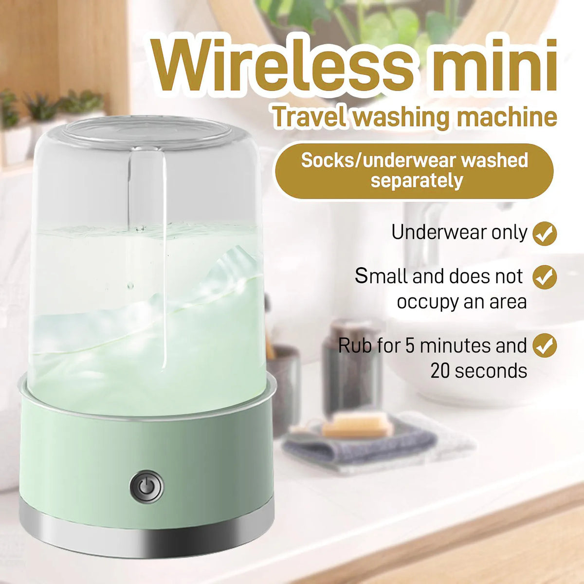 Portable Washing Machine – Compact Mini Washer for Home, Travel & Small Spaces