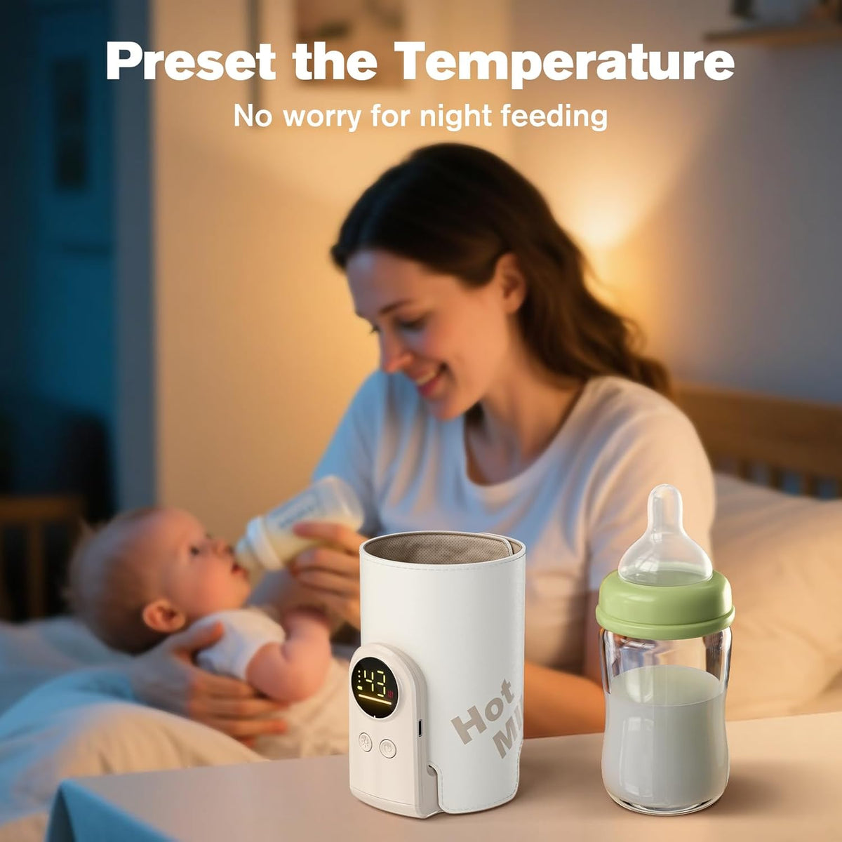 Portable Baby Bottle Warmer – 6-in-1 Travel Milk Warmer & Bottle Heating System