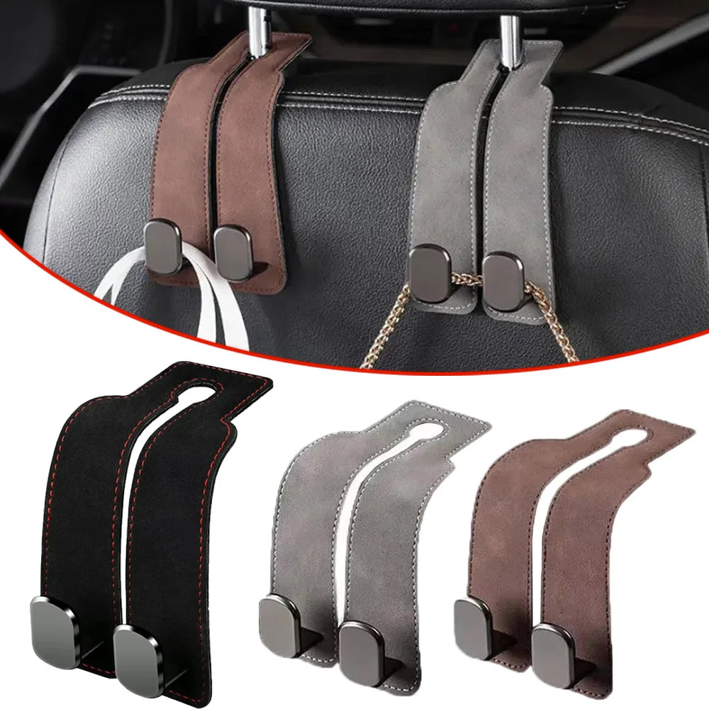 Car Headrest Hooks – Pack of 2 Universal Seat Back Hooks for Bags & Accessories