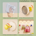 Rotating Vacuum Suction Wall Hooks – Pack of 4 Reusable Adhesive-Free Hooks
