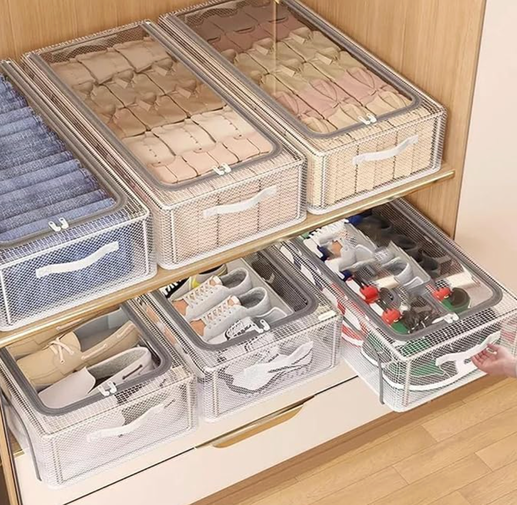 Transparent Shoe Storage Box – Clear Stackable Shoe Organizer Case