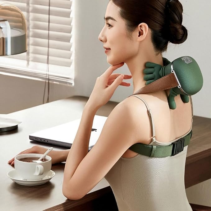 Deep Tissue Back & Neck Heat Massager – Heated Shoulder, Neck & Body Massage Tool