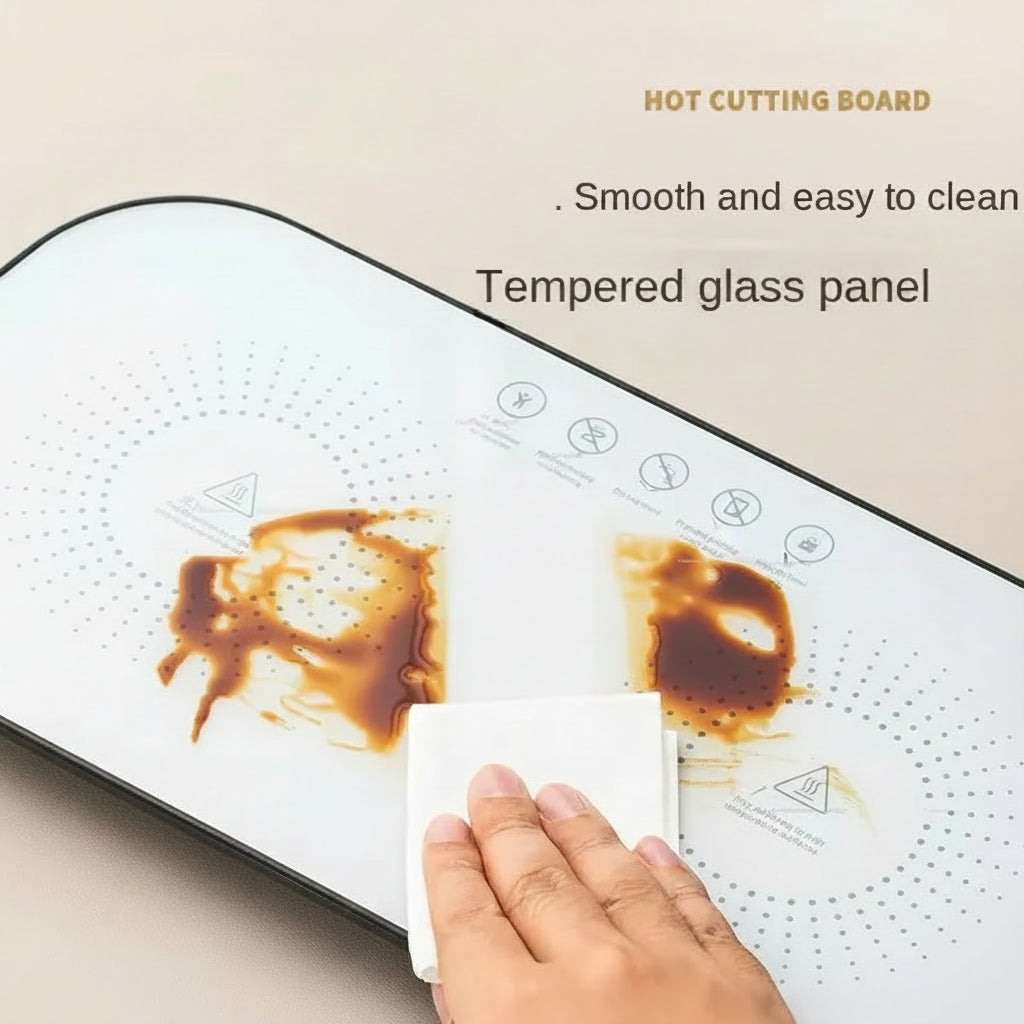 Multifunctional Electric Food Heating Glass Tray – Portable Food Warmer & Serving Plate