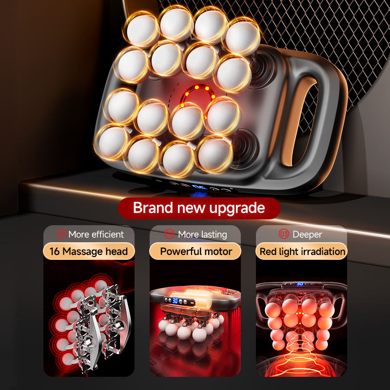 Handheld Deep Tissue Muscle Massager – 16-Head Electric Body Massage Tool