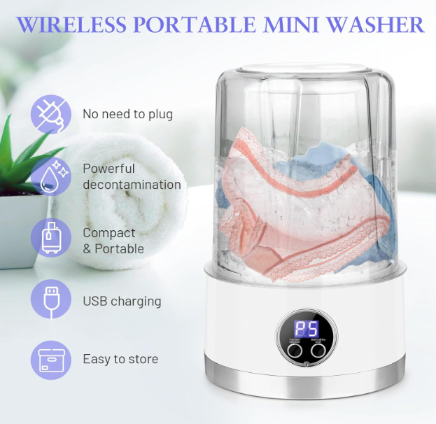 Mini Washing Machine – Portable Compact Washer for Small Loads & Travel