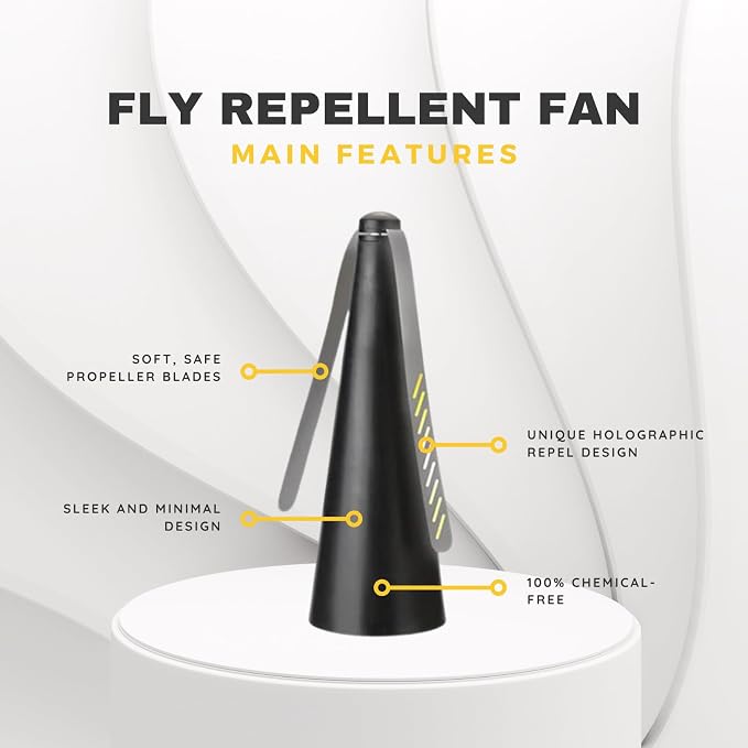 Automatic Fly Repellent Fan – Portable Fly & Insect Repellent for Home & Kitchen
