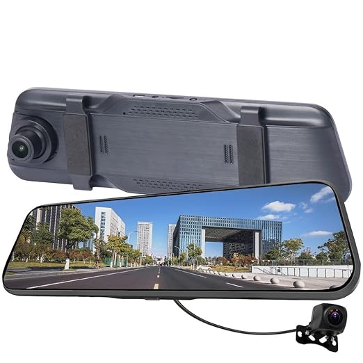 Dual Lens Dash Camera Mirror – Front & Rear Car Driving Recorder