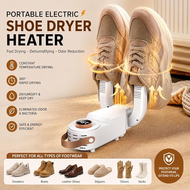Electric Shoe Dryer – Portable Footwear Drying Machine for Home & Travel
