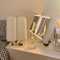Multifold LED Makeup Mirror – Folding Vanity Mirror with Adjustable Lighting