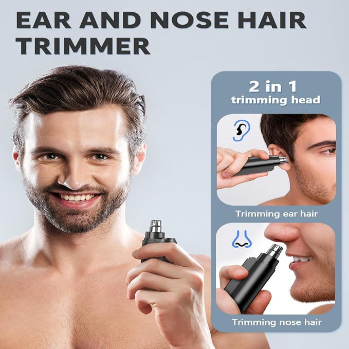 USB Rechargeable Nose Hair Trimmer – Cordless Personal Grooming & Detail Trimmer