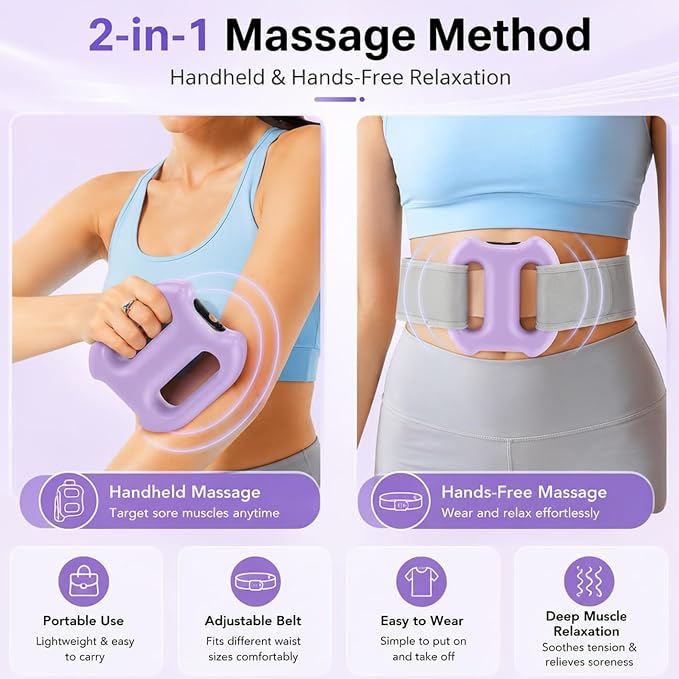Vibrating Fascia Ring Massage Gun – Portable Muscle Massage & Relaxation Tool