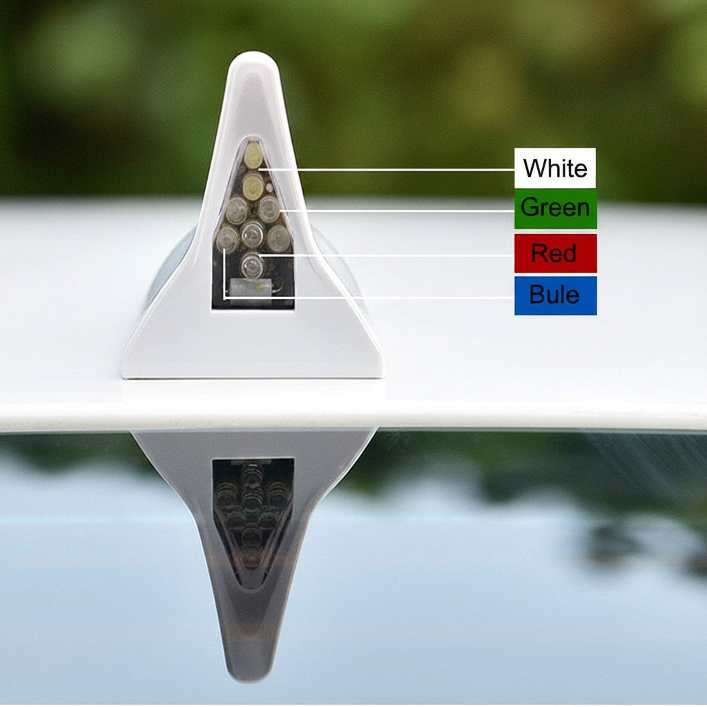 Flashing Shark Fin Car LED – Solar Powered Motion Sensor Roof Light