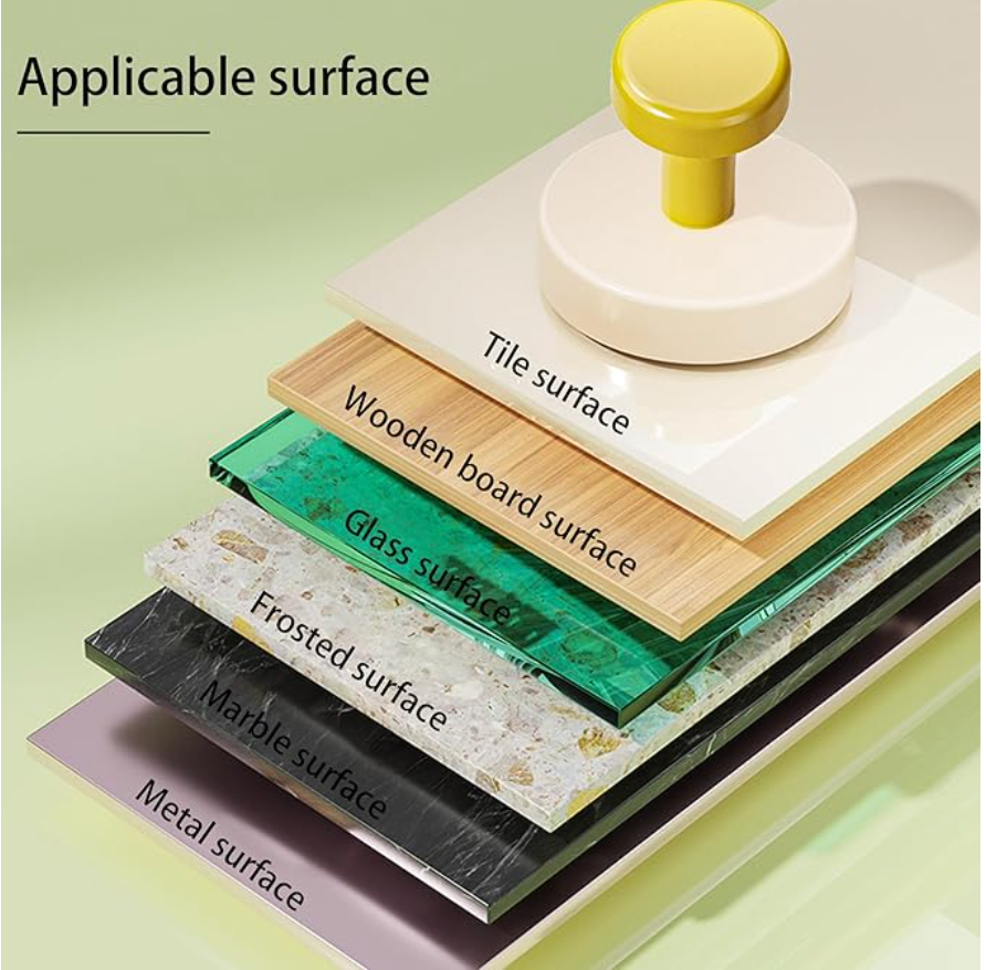Rotating Vacuum Suction Wall Hooks – Pack of 4 Reusable Adhesive-Free Hooks