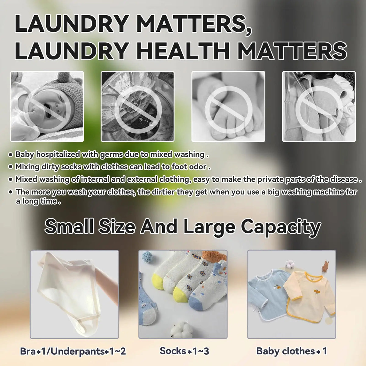 Portable Washing Machine – Compact Mini Washer for Home, Travel & Small Spaces