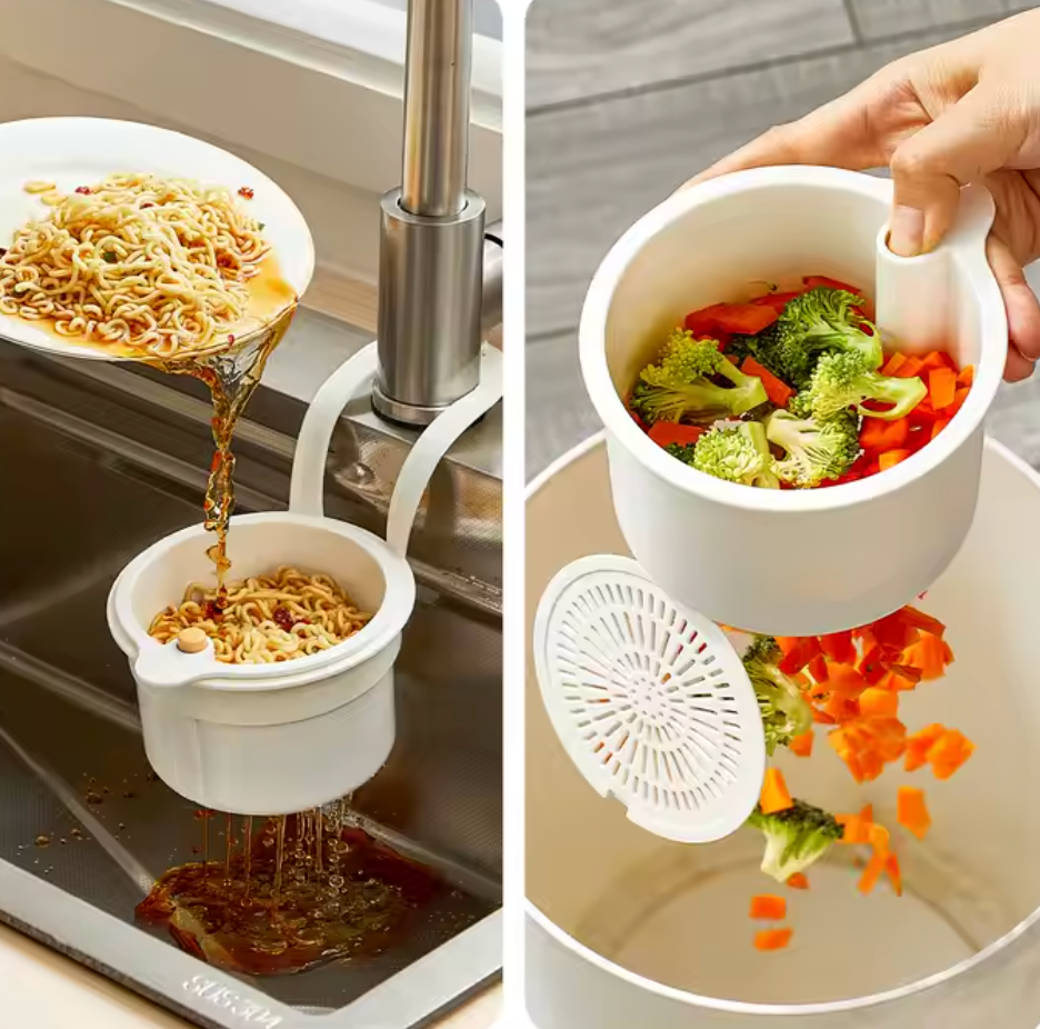 2-in-1 Kitchen Strainer & Colander Basket – Multipurpose Fruit, Vegetable & Food Drainer