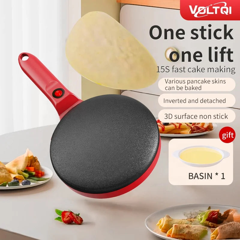 Electric Pancake Maker with Non-Stick Coating – Easy Home Breakfast & Crepe Maker